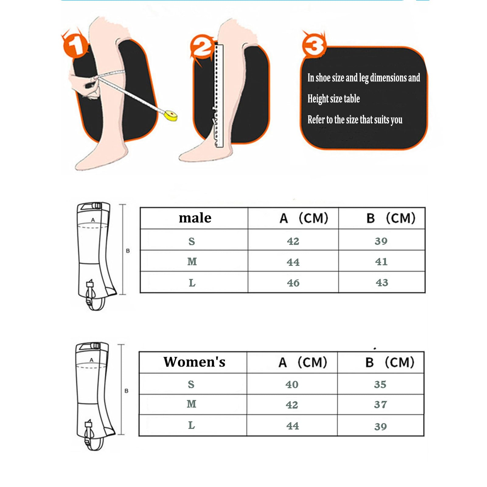 Guêtres de Jambe, guêtres de Raquettes à Neige Anti-Morsure de Serpent Souples à Haute densité, guêtres d'extérieur, adaptées à l'escalade, au Ski, à l'équitation et à la Chasse