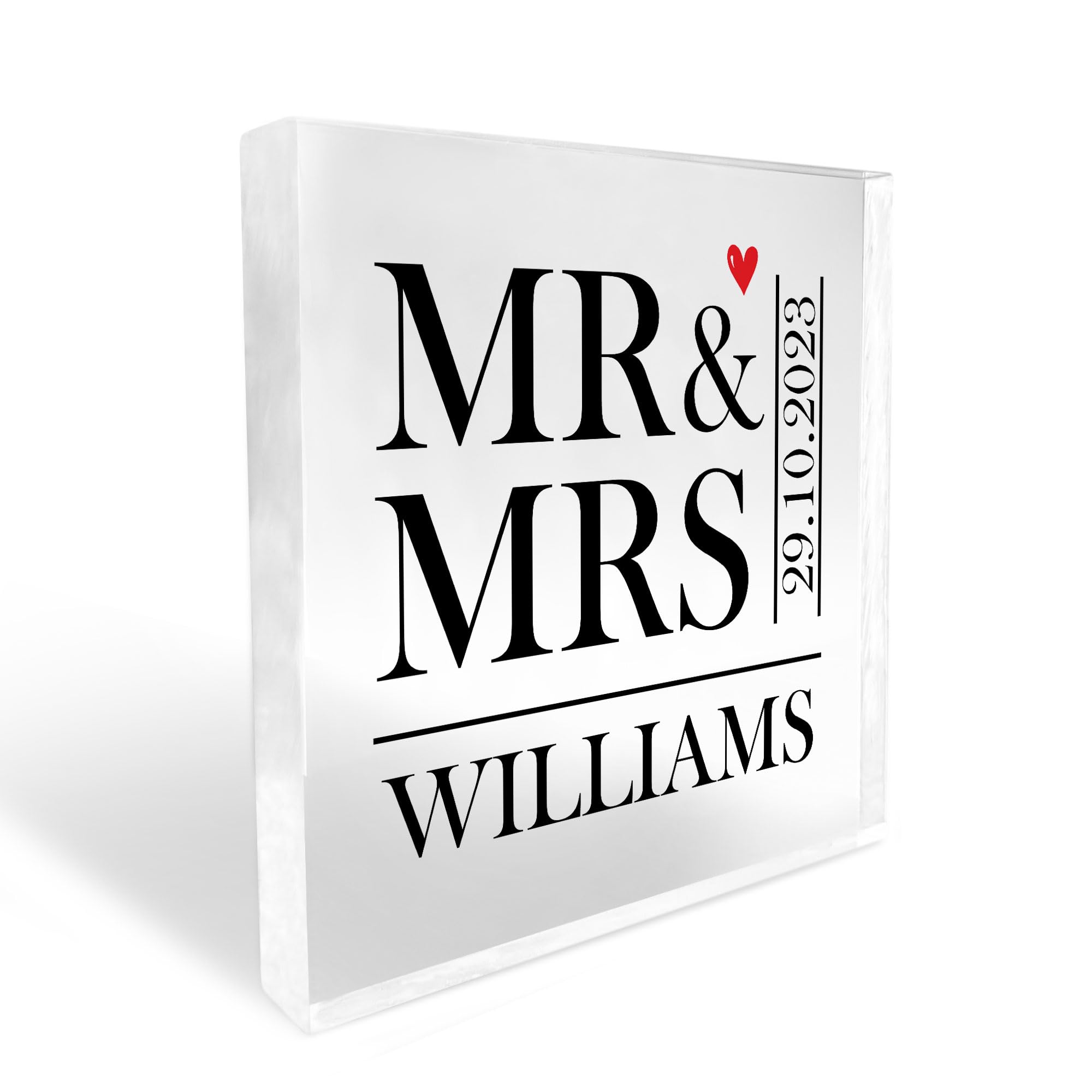 Red Ocean Personalised Mr And Mrs Plaque Wedding Gifts For Couple Wedding Day Gift Husband Wife Gift Anniversary Present Keepsake