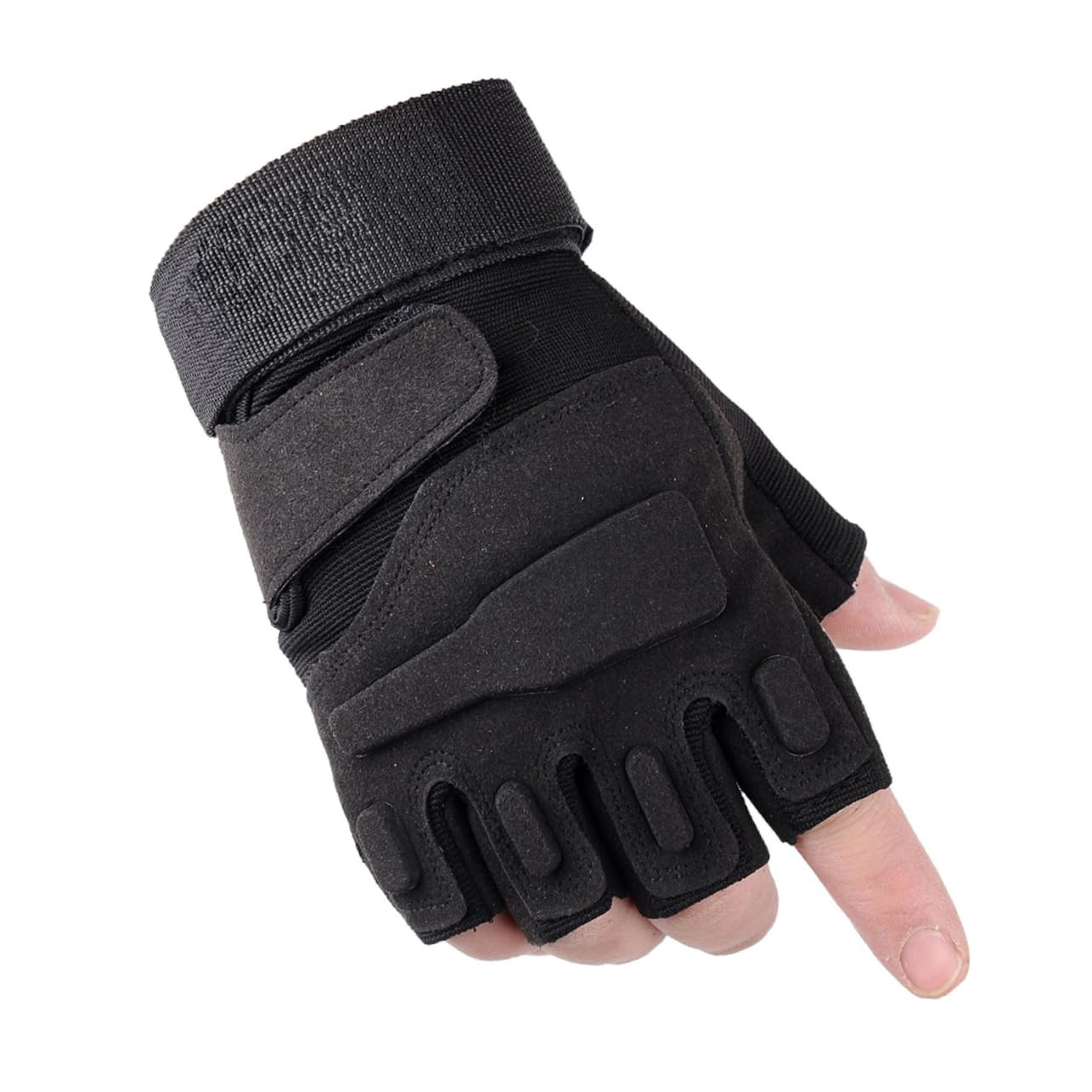 CORHAD Half Finger Cycling Gloves for Outdoor Sports Breathable and Comfortable Protective Gloves Black Shockproof -Sweat and - Design for Biking Running Fishing and Hiking