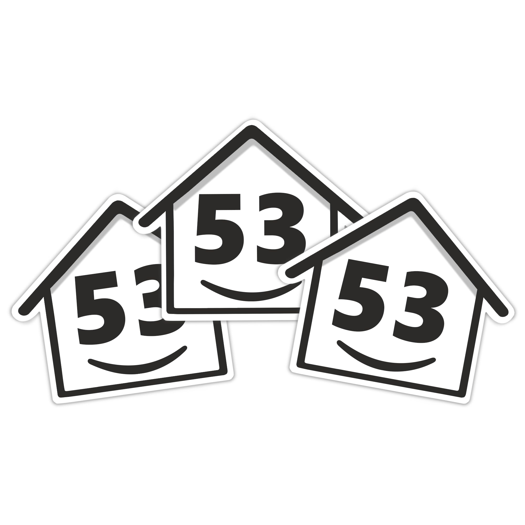 3 x Bin Numbers for Wheelie Bins, 1-99, 15cm ‘Happy House’ Design Dustbin Stickers, Easy Application Stick On Number Stickers - Weatherproof Self Adhesive Vinyl, Black (21) — view 71