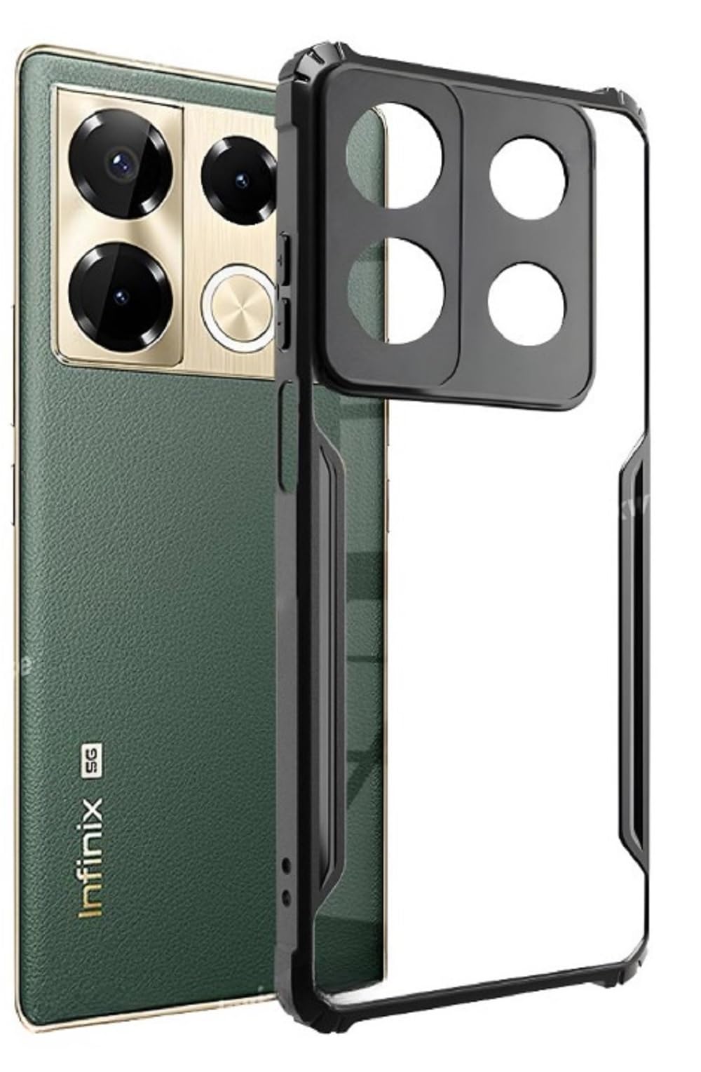 Spazy Case® Infinix Note 40 Pro 5G Back Cover | Transparent Crystal Clear Hard PC Back Case with TPU Bumper, Drop Protection Case Cover for Infinix Note 40 Pro 5G (B0CYQ213ZQ) Amazon Price History, Amazon Price Tracker