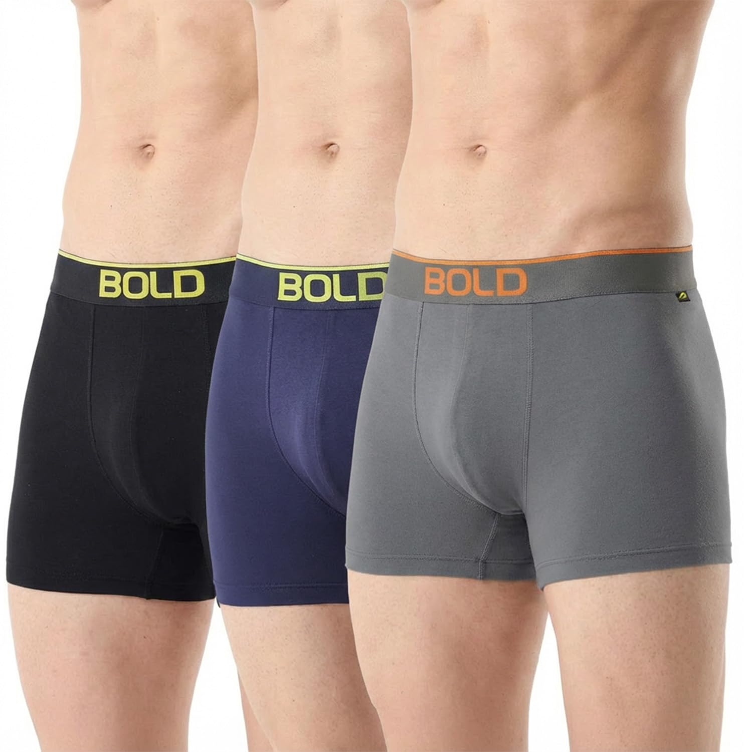 Boldfit Trunk Underwear for Men, Modal Stretch Innerwear, Ultra-Soft Lightweight Boxer Briefs, No-Ride-Up Fit, Open Fly, Moisture-Wicking, Anti-Bacterial, Plush No-Mark Waistband