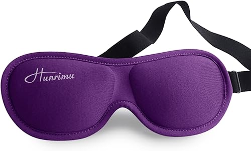 Miniatura 9 de Hunrimu Máscara de ojos para dormir para mujeres y hombres, cubiertas de ojos para dormir, máscara de sueño 3D para viajes, yoga y siesta (rosa)