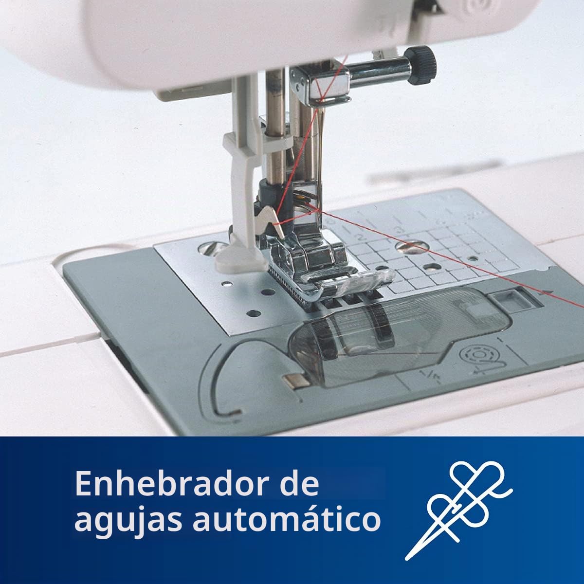 Sewing Machine,Handheld Sewing Machine Household Quick Repairing Tool Portable with Free Sewing Knit Handy Sewing Machine | 165 puntadas integradas, pantalla LCD, mesa ancha, 8 prensatelas incluidos