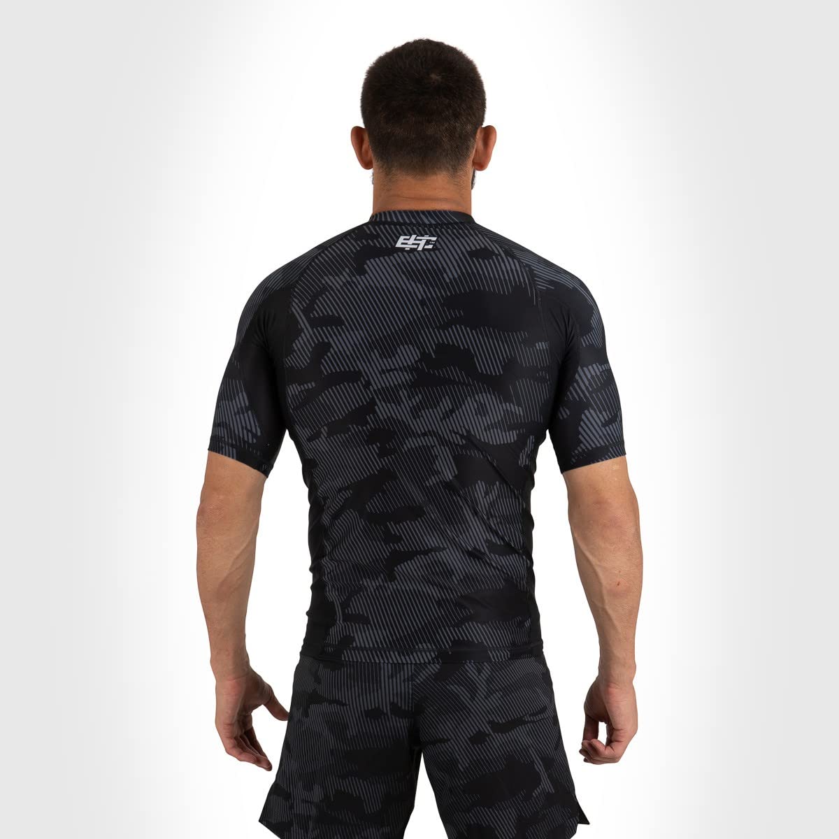 Rashguard Havoc, męski t-shirt sportowy, koszulka fitness, koszulka kompresyjna, koszulka z krótkim rękawem, koszulka funkcyjna, rozmiar 3XL, czarna