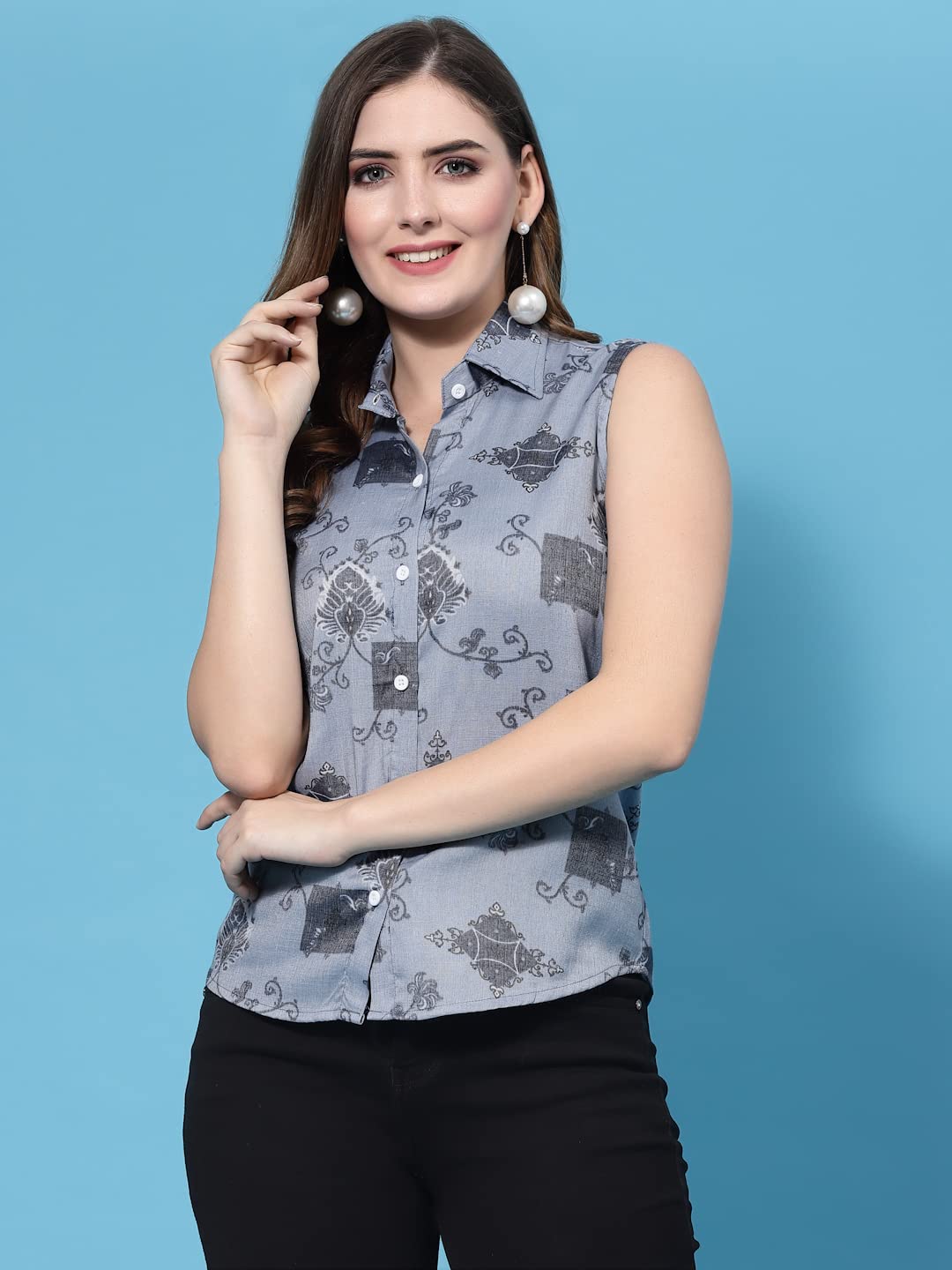 OOMPH! Bedrucktes Damen-Shirt, lockere Passform