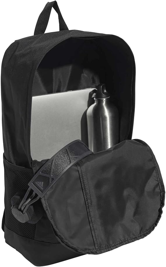 adidas Unisex Linear Backpack, black/black/white, One Size