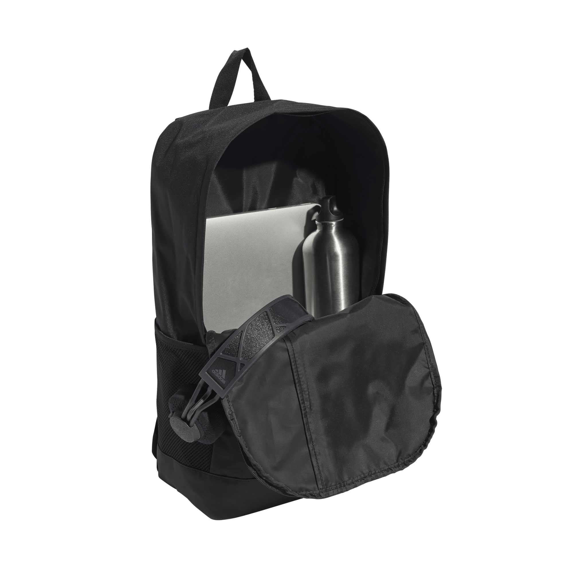 adidas Unisex Linear Backpack, black/black/white, One Size