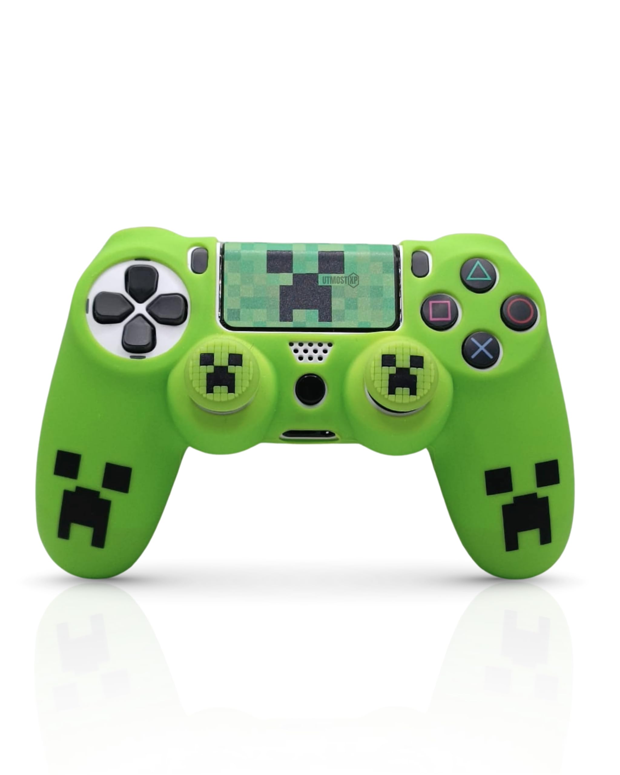 UmostXP Hülle Kompatibel mit PS4 Controller, Weiches und Komfortables Silikon für Besseren Halt, Zubehör für Play 4 Controller, Zubehör Kompatibel mit Originalem Play 4 Controller (Grün)