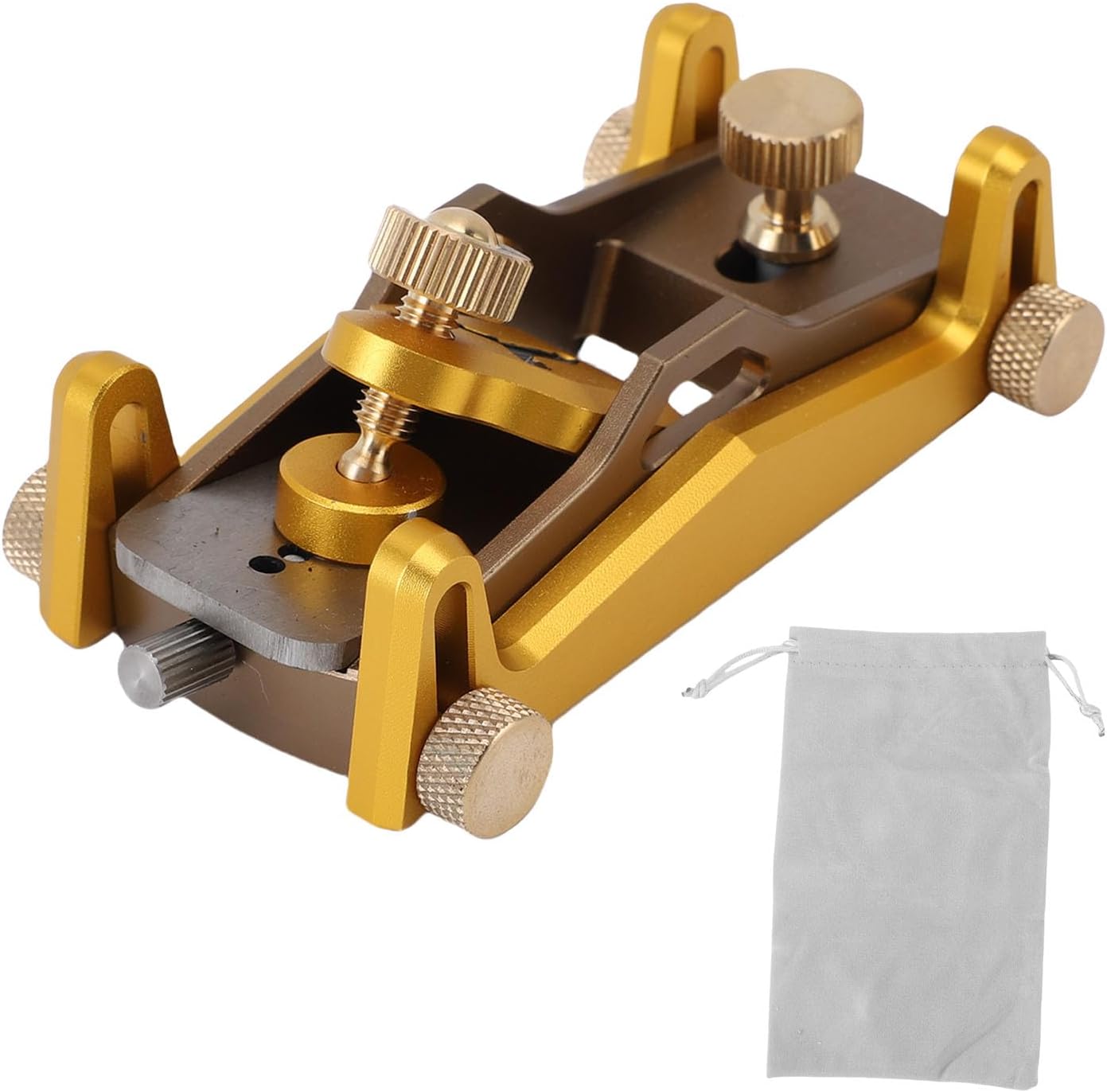 Low Angle Block Plane,Adjustable Precision Hand Planer for Woodworking High Carbon Steel with Fixed Thickness Control