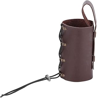 Uchwyt na kubek motocyklowy, uchwyt na kubek ze skóry PU, motocykl motocykl Regulowany uchwyt na kubek na napoje Uchwyt na butelkę z wodą Stojak na napoje(Brown)