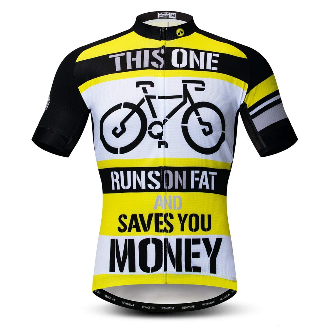 Cycling Jersey Men Bike Clothing Bicycle Jersey topMountain Road MTB Jersey Shirt Short Sleeve Team Sports Wear White Yellow Size L