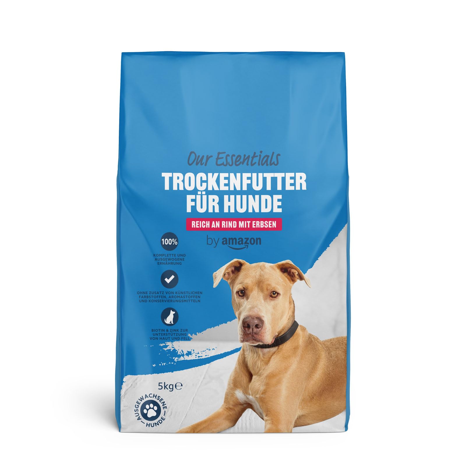 by Amazon Trockenfutter für Hunde,Reich an Rindfleisch mit Erbsen, 5kg