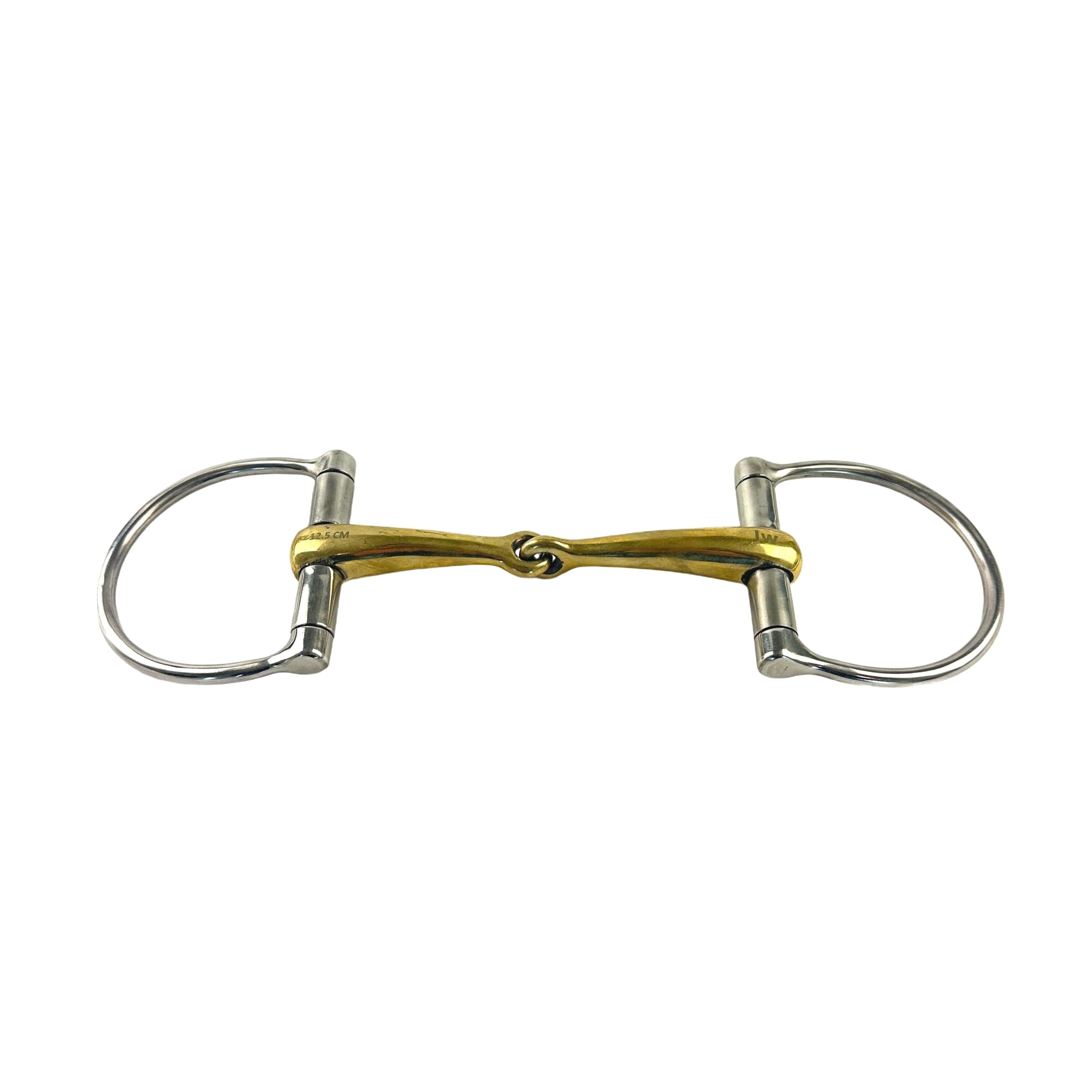 ES0212 JW Gebiss Kupfer D-Ring D-Trense Einfach Gebrochen aus Edelstahl Gebissstärke 16 mm (12.5 cm)