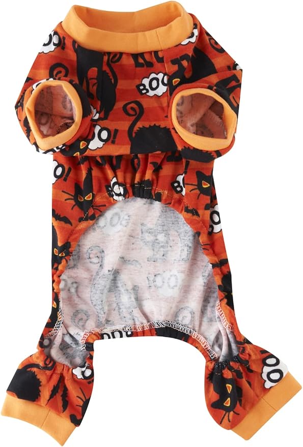 Pijama Disfraz Halloween para Perro con Gatos y Murciélagos, Talla X-Large miniatura 3