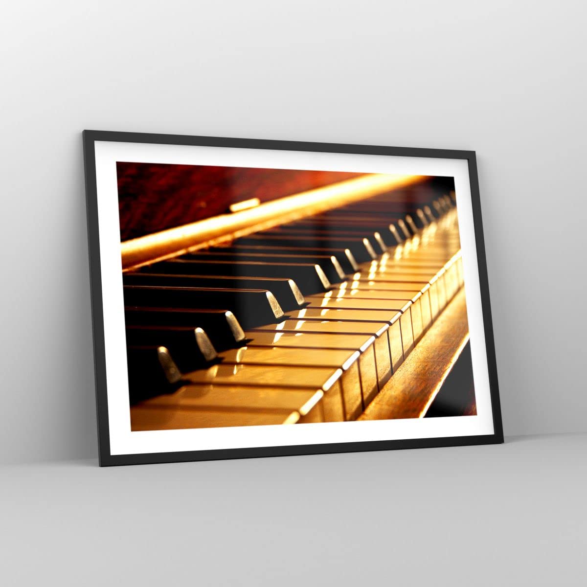 ARTTOR Poster 70x50 cm Wandbild Kunstdruck Musik - 2200 - P2B | Klavier Konzert Wandposter mit schwarzem Rahmen Wohnzimmer Schlafzimmer Büro mit schwarzem Rahmen Wanddeko Kunstposter ARTTOR