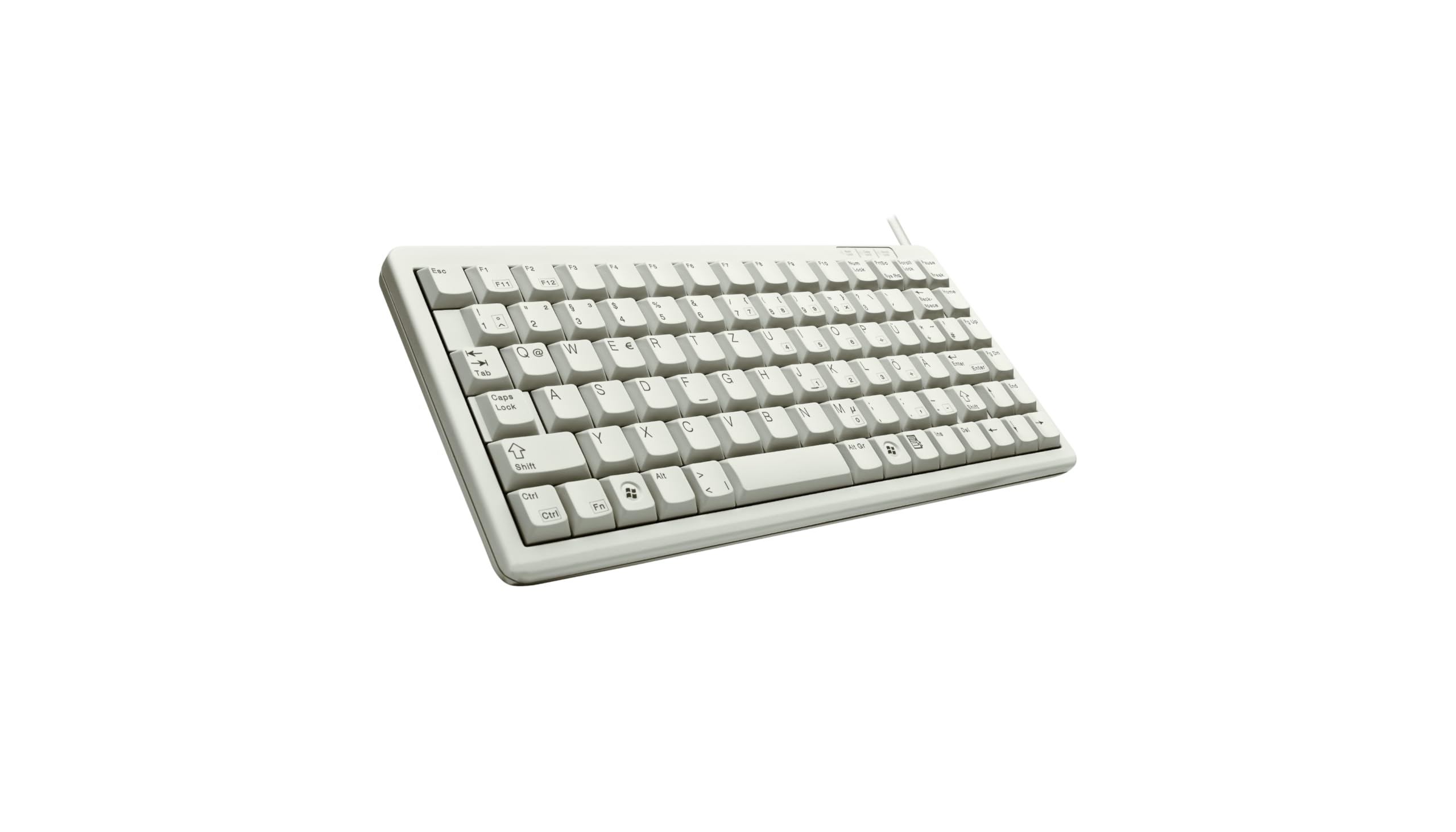 CHERRY Compact Keyboard G84-4100, układ międzynarodowy, klawiatura QWERTY, klawiatura przewodowa, kompaktowa konstrukcja, mechanika ML, czarny