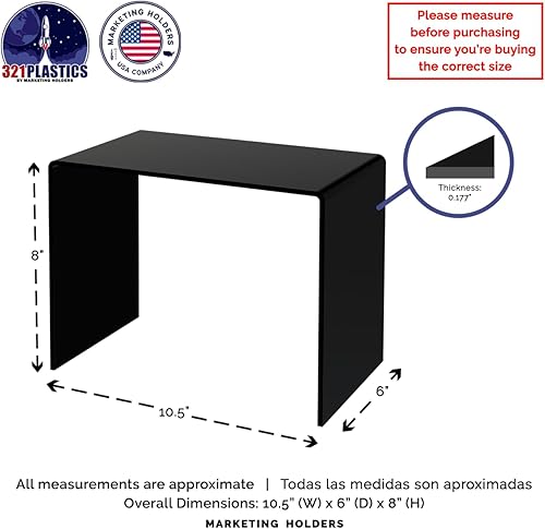 Vista 44 de Marketing Holders Soporte de exhibición elevador acrílico, 7 piezas, 2 pulgadas a 8 pulgadas, plataforma de encimera de plástico transparente