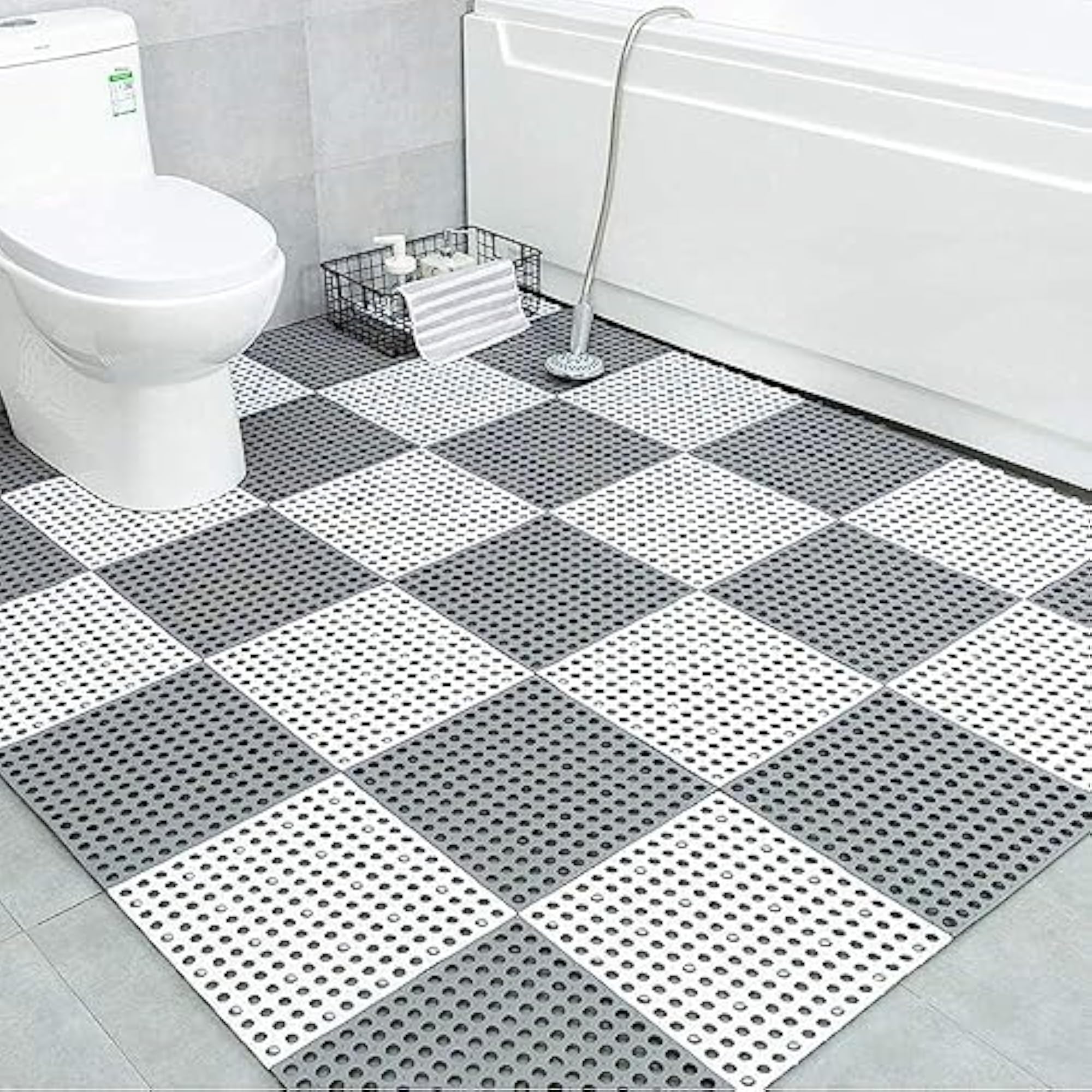 Interlocking Non-Slip Drainage Tile, Soft PVC Waterproof