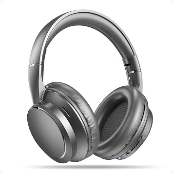 Bluetooth Wireless Headphones, Wired Wireless, Dual-Use Bluetooth 5.3, Over-Ear Headphones, HIFI Sound Quality, 3 EQ Modes, Multi-Point, Connects 2 Devices Simultaneously, Lead Gray