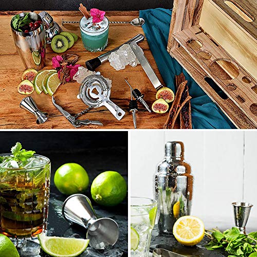 Set de coctelera 14 piezas 750 ml acero inoxidable miniatura 5