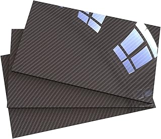 100X245mm 3K Surface Twill Matte Glossy Carbon Plate Panel Sheets, 0.25-5MM High Composite Hardness Material Carbon Fiber Board, 1PCS (Color : 1.0mm twill matte)