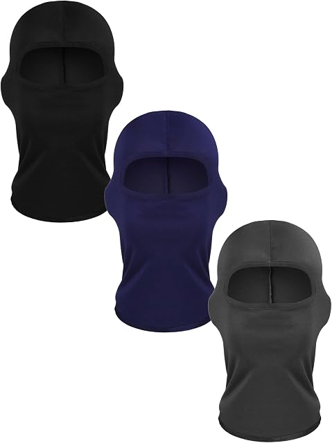 3 Pcs Kids Children Ski Mask Balaclava Full Face Thin Helmet Liner Multifunctional Windproof Kids Balaclava for Boys Girls Cycling Skiing Outdoor Sports