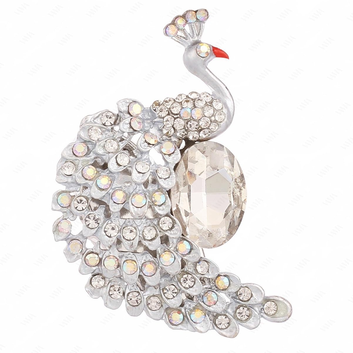 VAMA Fashions Multicolour Crystal Stone Saree Brooch Pins Elegant Floral Garland Coat Dress Gown Shawl Wedding Bridal Peacock Brooch for Women Girls (Mor Silver Brooch) (B0CHFR4M13) Amazon Price History, Amazon Price Tracker