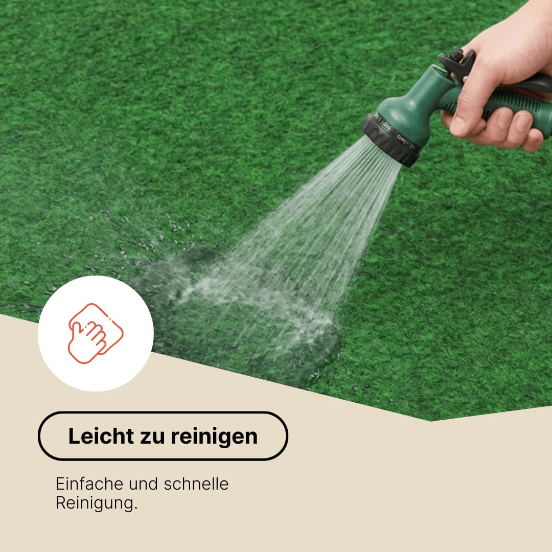 TAPISO Pemba - Tappeto in erba artificiale, resistente alle intemperie, ad asciugatura rapida, per esterni, balcone, terrazza, giardino, erba artificiale, 100 x 350 cm