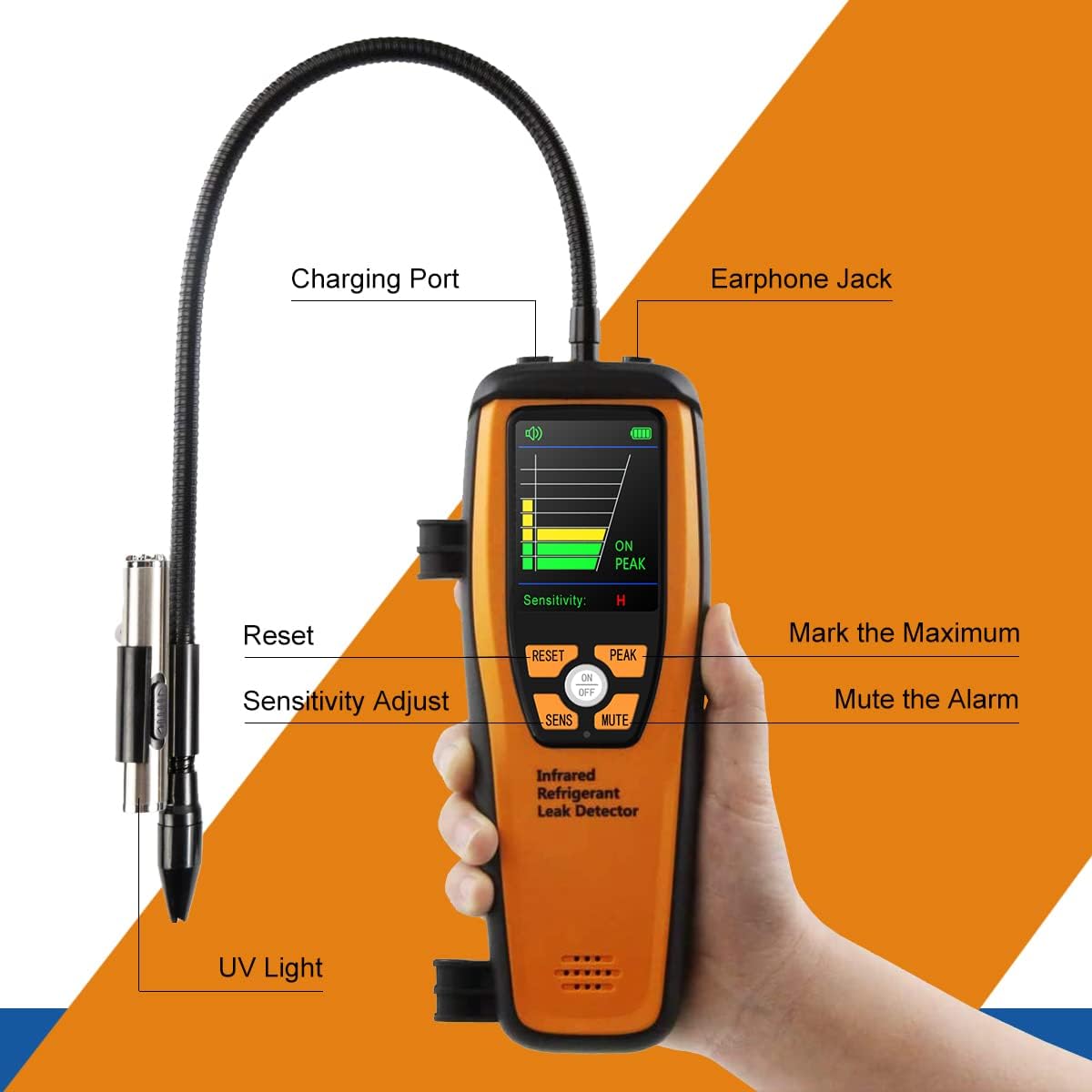 Exclusive Discount 90% Price Elitech ILD-200 Infrared HVAC Refrigerant Leak Detector Auto Halogen Leakage Tester