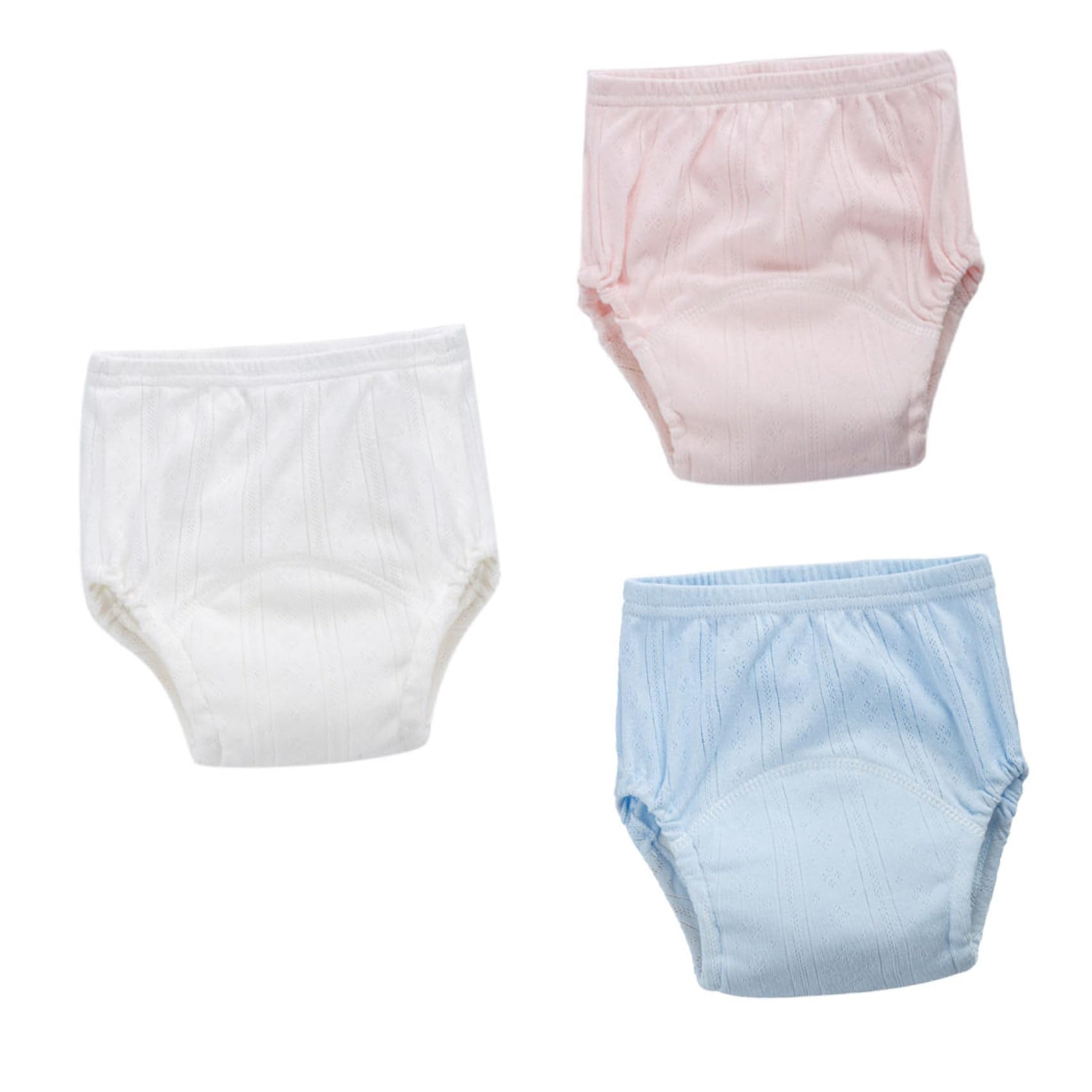 Culottes D'apprentissage Propreté en Coton Lot de 3 Taille Élastique et Protection Anti-fuite Couleur Aléatoire