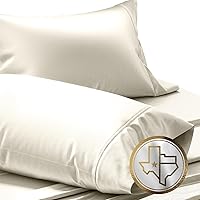 Vista 24 de TEXAS LINEN CO. Juego de 4 fundas de almohada de algodón egipcio premium tamaño estándar/queen - Fundas de almohada de lujo de algodón de alto Gris