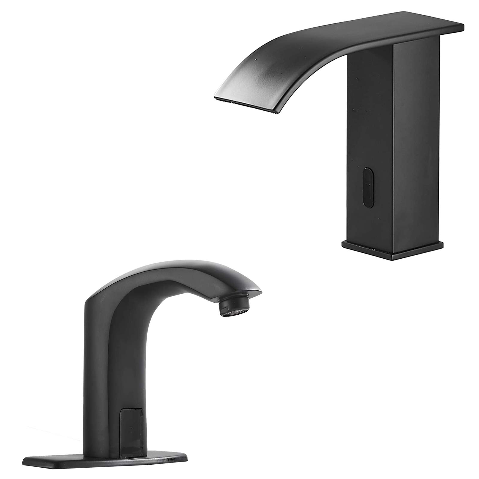 Sxithgkdw Black Automatic Sensor Touchless Bathroom Sink Faucet Commercial With Hole Cover Deck Plate Motion Activated Hands Kitchen Vessel Sink Tap