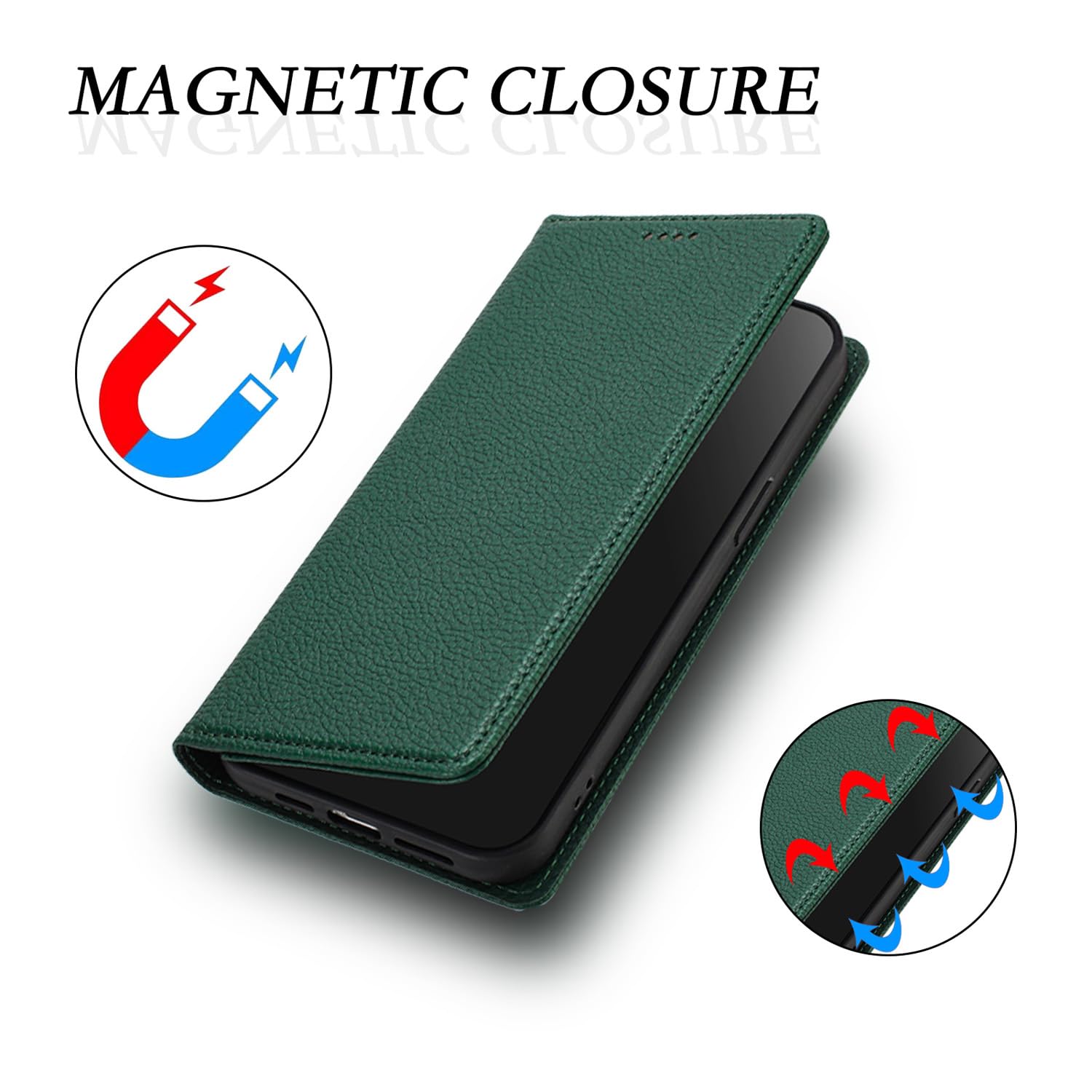 BXYJY For IPhone 16e Wallet Case, Built-in Credit Card Holder (4-5 Cards), RFID Block, Slide Camera Cover, Military Protection, Rugged Heavy Duty Women Men Protective Phone Case For IPhone16 E, Green - View #10