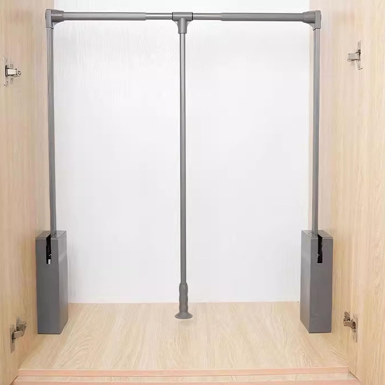Tringle de placard réglable 20 kg penderie escamotable alu 89-120 cm