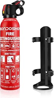 Portable Fire Extinguisher for Home - Mondoshop 1-Pack Water-Based Small Fire Extinguisher with Mount for A, B, C, K Fire, Suitable for Vehicle, Kitchen, Home, Car, Camping, Boat, Business