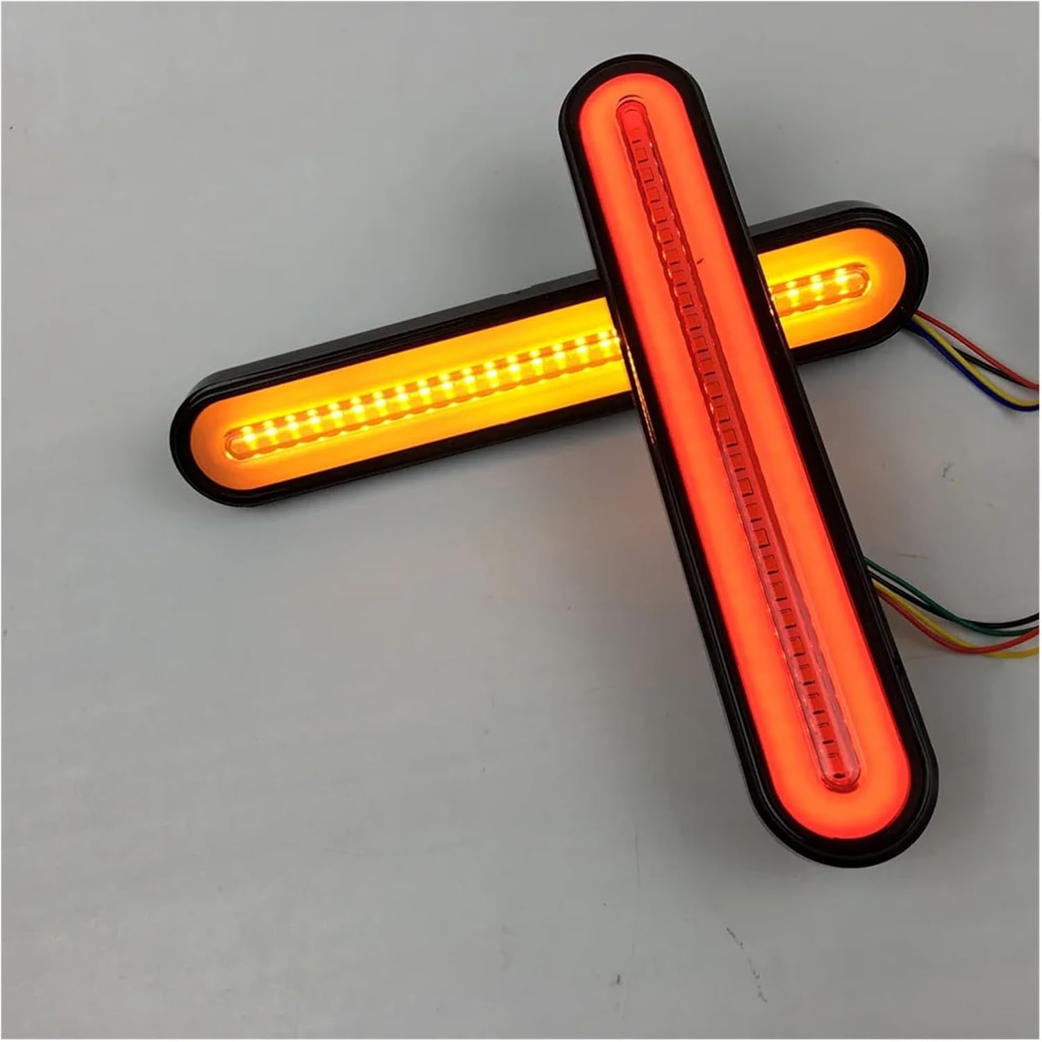 Mini uniwersalne wskaźniki Zestaw świateł motocyklowych LED do bagażnika, podwójnych tylnych, pionowych, z kierunkowskazami, do motocykla, ze światłem tylnym i światłem hamowania, w