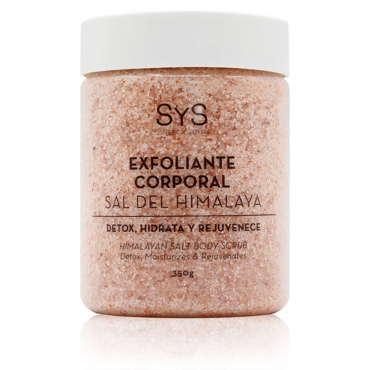 Exfoliante Corporal Sal Rosa del Himalaya. 350g. Elimina Células Muertas y Rejuvence la Piel. Anticelulítico. Hidrata. Aporta Suavidad y Firmeza. Apto para Todo Tipo de Pieles.