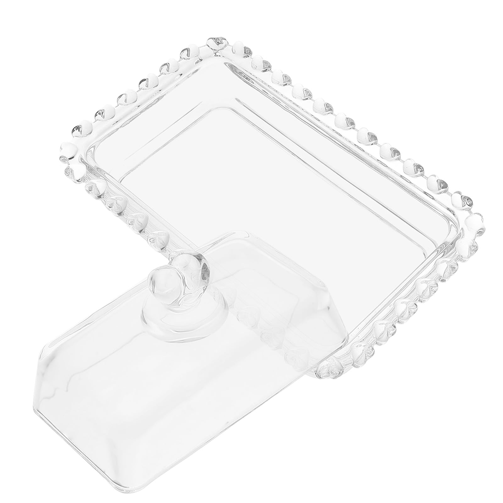 Beurrier avec Couvercle en Verre Transparent pour Beurre et Gâteaux