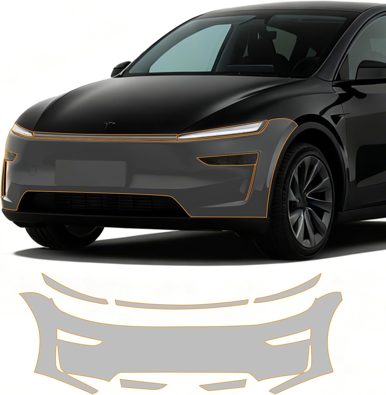 for 2025 2026 Tesla Model Y Juniper TPU PPF Paint Protective Film Custom Fit Anti Scratch Self Healing Shield Guard Finishing Accessories for Bumper Headlight Fog Daytime Running Lights