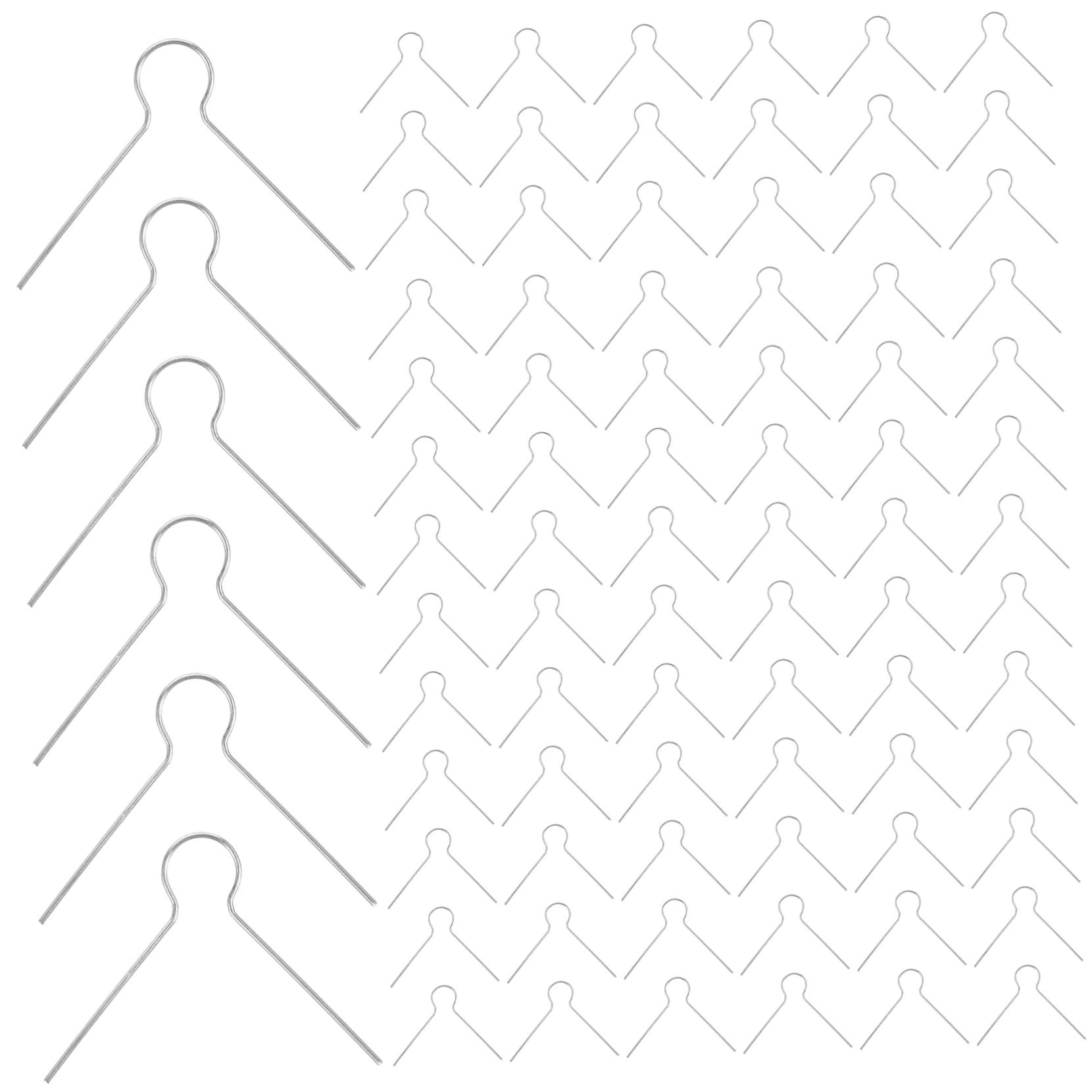 Zerodeko Christmas Ornament Hooks for Trees 100pcs V-Shaped Metal Hangers Long-Term Use Sturdy Hooks for Balls and Eggs Decorations