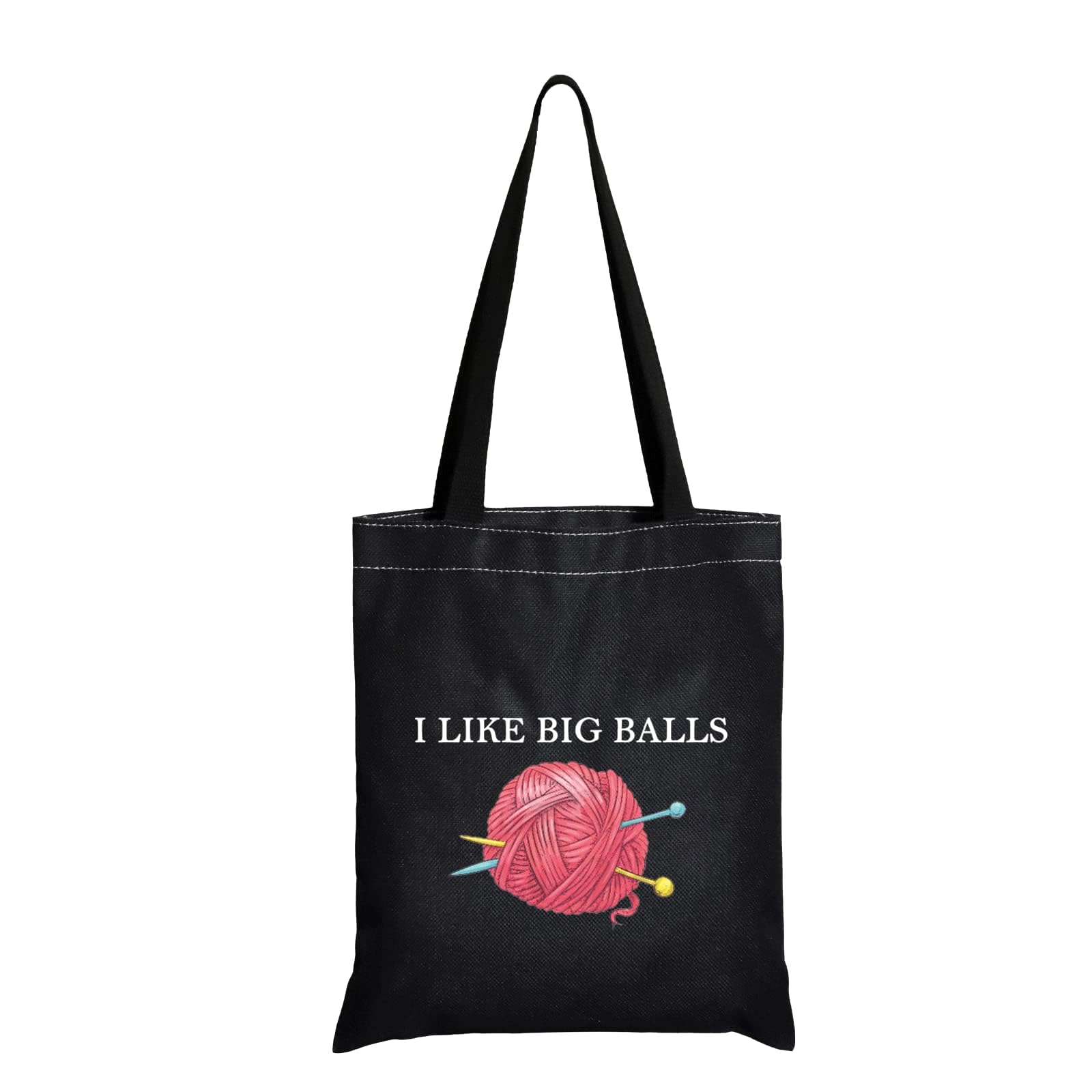I Like Big Balls Knitting Project Bag, Crochet Supplies Make Up Bag Funny Knitting Gift for Knitter