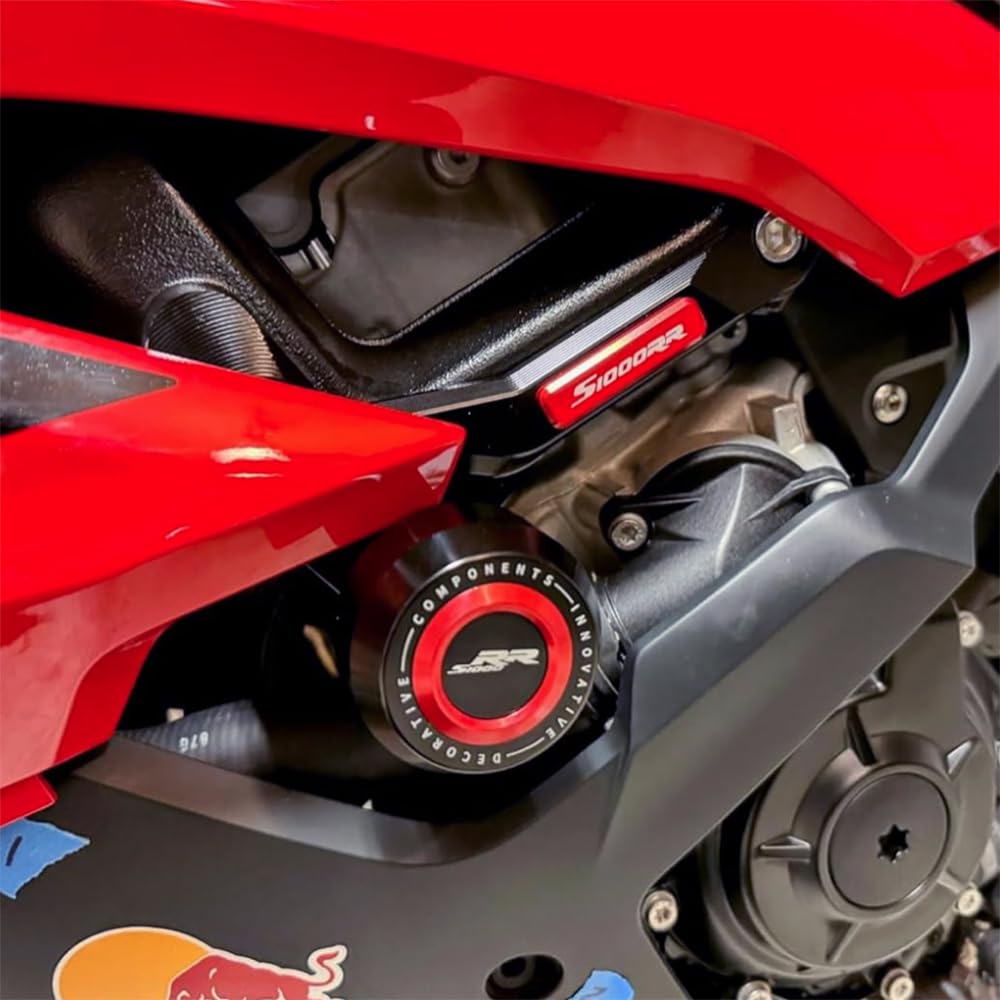 Modeer Compatibile con S1000RR 2023 2024 2025 S1000 RR telaio moto anticollisione Slider Crash s 1000 rr accessori (rosso)