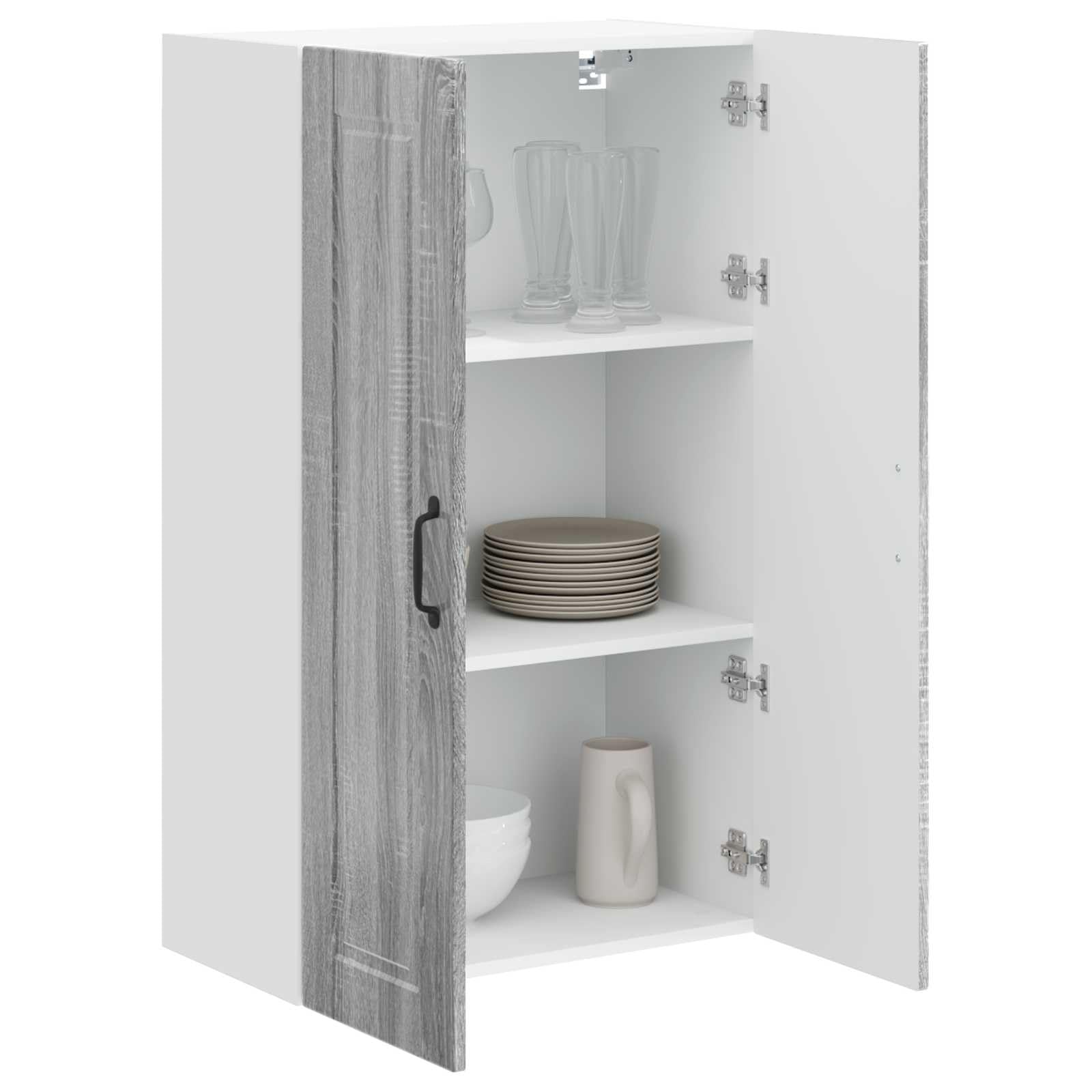 Armadio da parete Porto, 60 x 31 x 100 cm, in legno Sonoma grigio