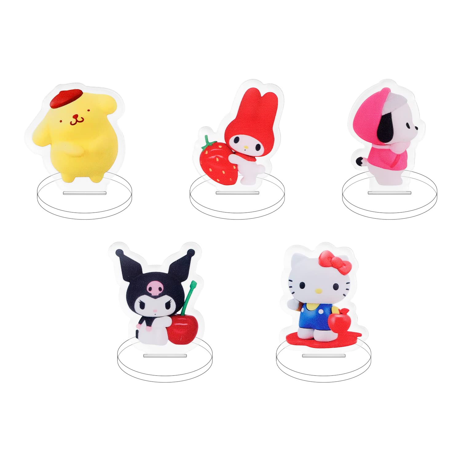 Buy 5pcs Cute Acrylic Figurines Kawaii Kuromi HelloKitty Characters