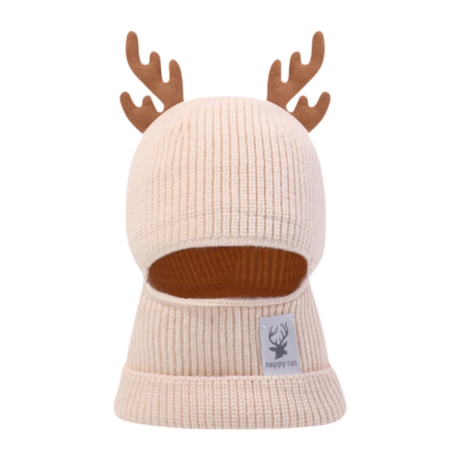 Winter Hat Headwear Neck Scarf Funny Knitted Hat for Women Men Birthday Gift Beige-image-29