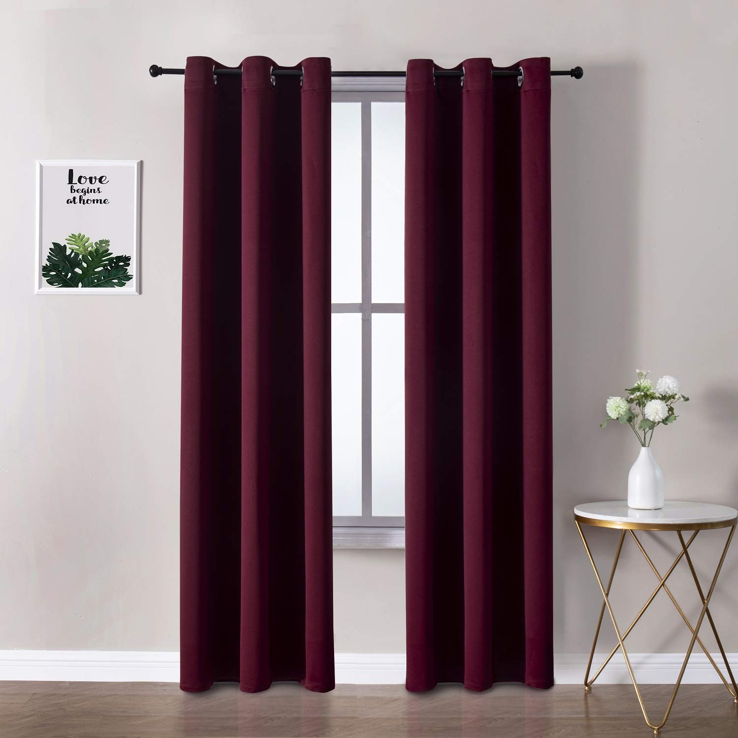 ChrisDowa Blackout Curtains for Bedroom and Living Room 72 Inches Long