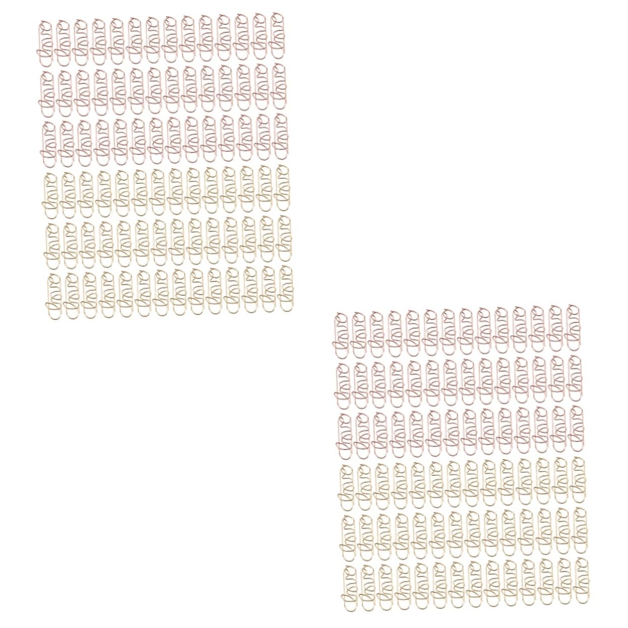 OSALADI 2 Sätze Geformte Büroklammern Clips (Mini Liebe Dekorative Papierklammern Büroklammern Jumbo Bunt Büroklammer Büroklammer-memo Schöner Lesezeichenclip 100 Stück * 2