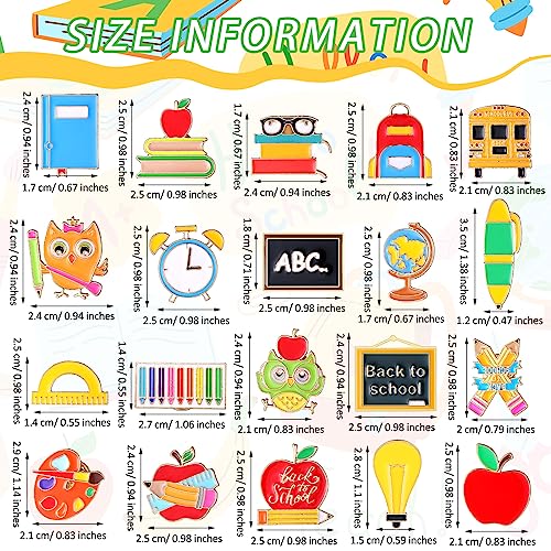 Image of Giegxin 40 Pcs Back to School Pins Bulk for Students Teachers First Day of School Cute Lapel Pins Brooch for Clothes Bags Accessories Gifts Classroom Party Favors
