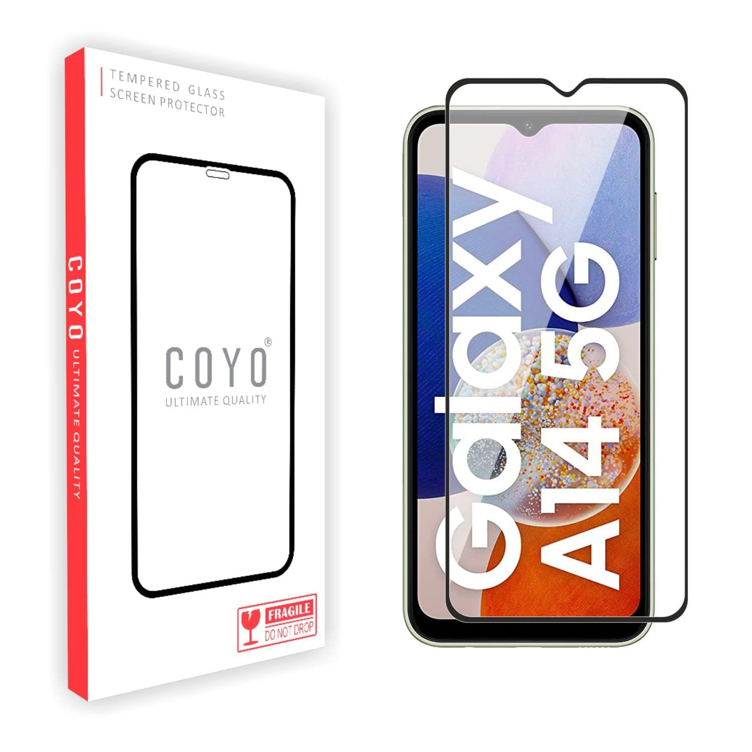 COYO Tempered Glass Screen Protector Guard for Samsung Galaxy A14 4G /5G / M14 / F14 (6.6 Inch) with Edge to Edge Coverage and Easy Installation kit (B0C4B6158T) Amazon Price History, Amazon Price Tracker